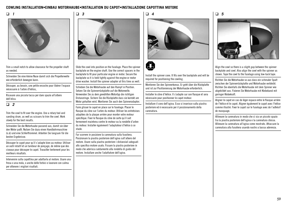 Hangar 9 Messerschmitt Bf 109F-2 60 ARF User Manual | Page 59 / 76