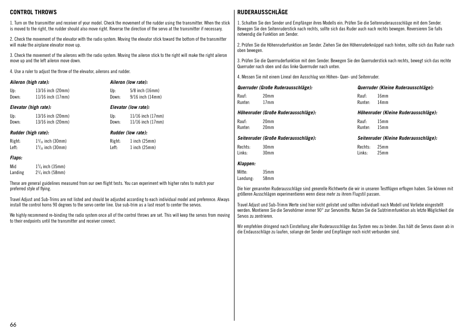 Hangar 9 Messerschmitt Bf 109F-2 60 ARF User Manual | Page 66 / 76