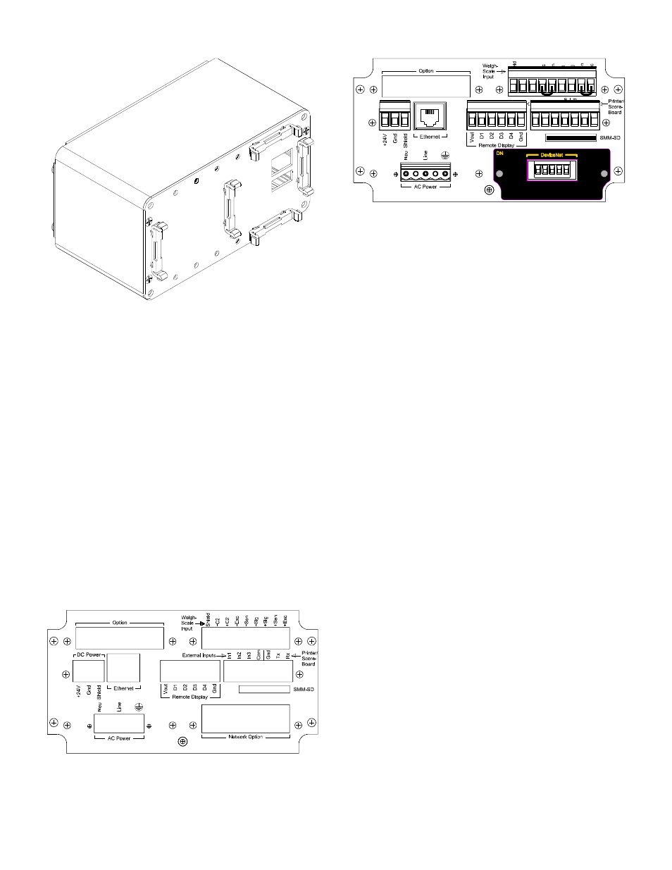 Fig. 6 vertical and horizontal orientation, Load point installation, Fig. 7 rear panel | Fig. 8, C2® load point connection, Non-c2 load point connection | Hardy HI 4050CW Check Weighing Bundle User Manual | Page 2 / 3