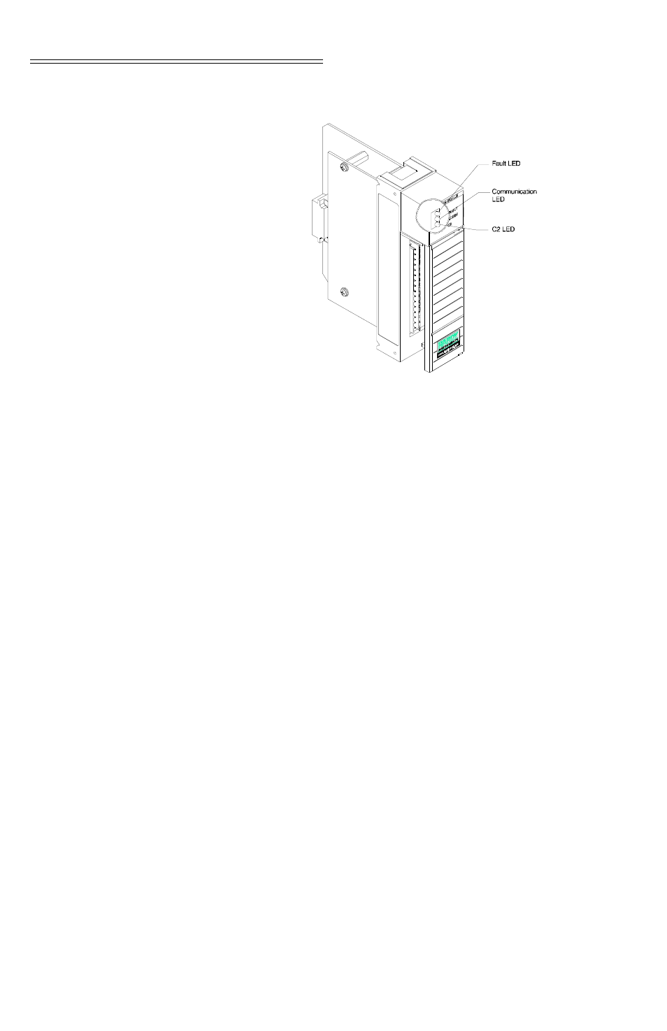 Leds, Run/fault led, Comm. led | C2 led, Leds -2, Run/fault led -2 comm. led -2 c2 led -2, Setting up communications between the slc and the, Module leds -2 | Hardy HI 1746-WS User Manual | Page 32 / 92