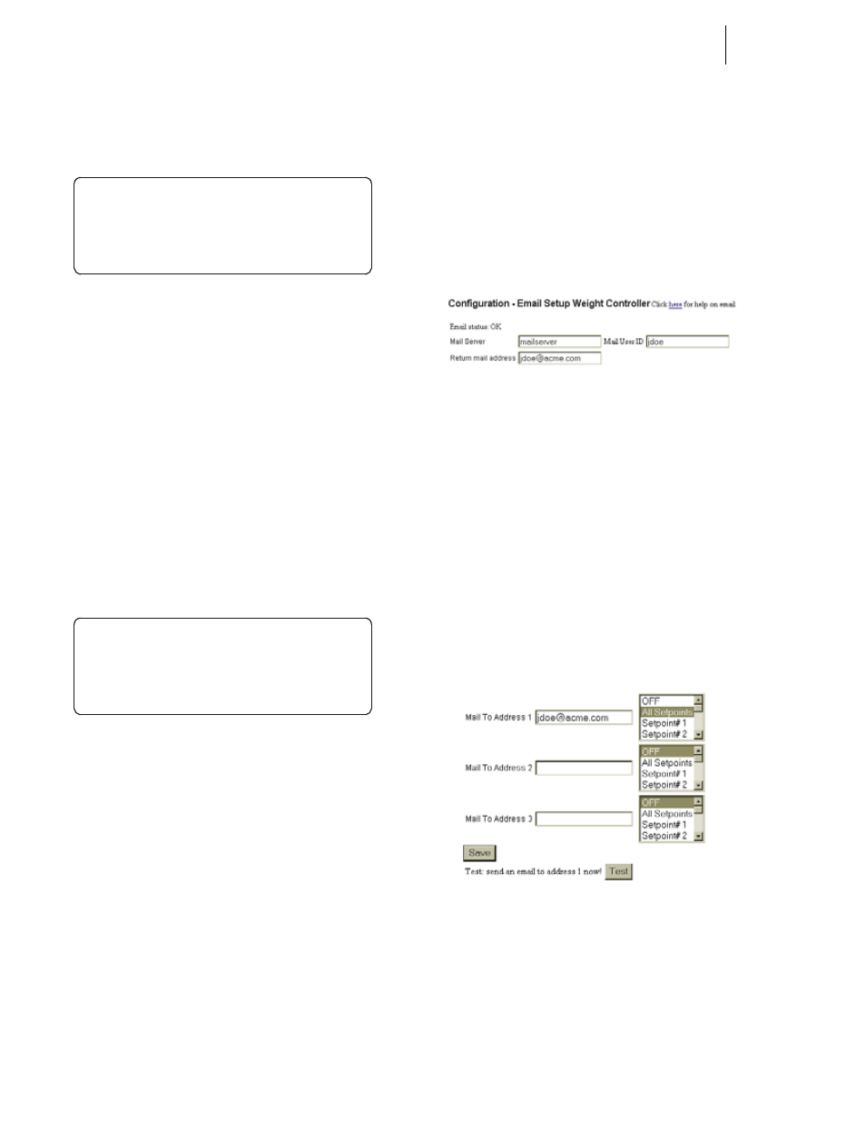 Fig. 303: ethernet menu/entering dns ip address, Configuring standard e-mail | Hardy HI 3010 Filler/Dispenser Controller User Manual | Page 104 / 131