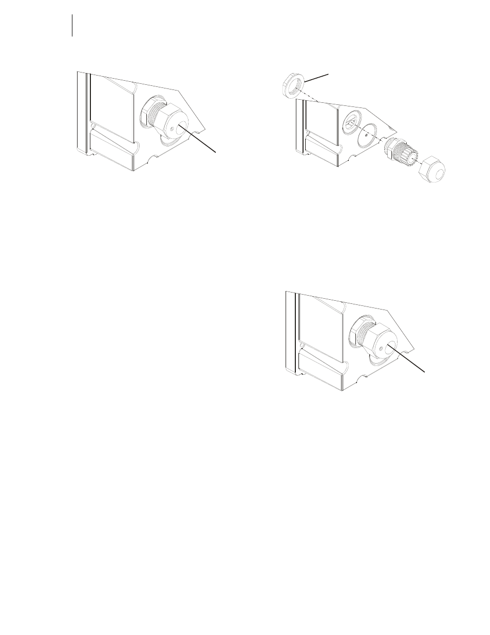 Fig. 84: cord grip installed, Fig. 86: cord grip installed, Ord grip installed | The hex nut onto the cord grip assembly - 31 | Hardy HI 3010 Filler/Dispenser Controller User Manual | Page 45 / 131