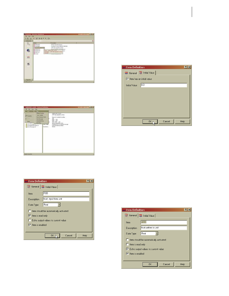 Fig. 204: item definition dialog box, Fig. 205: item definition, Fig. 206: item definition/entering fo00 | Hardy HI 3010 Filler/Dispenser Controller User Manual | Page 80 / 131