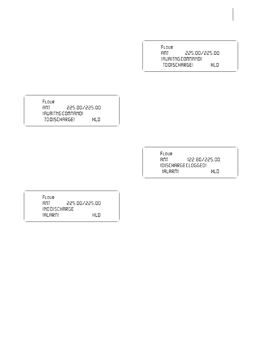 Fig. 3-67 awaiting command to discharge, 70 discharge clogged alarm | Hardy HI 3010 Filler/Dispenser Controller User Manual | Page 39 / 92