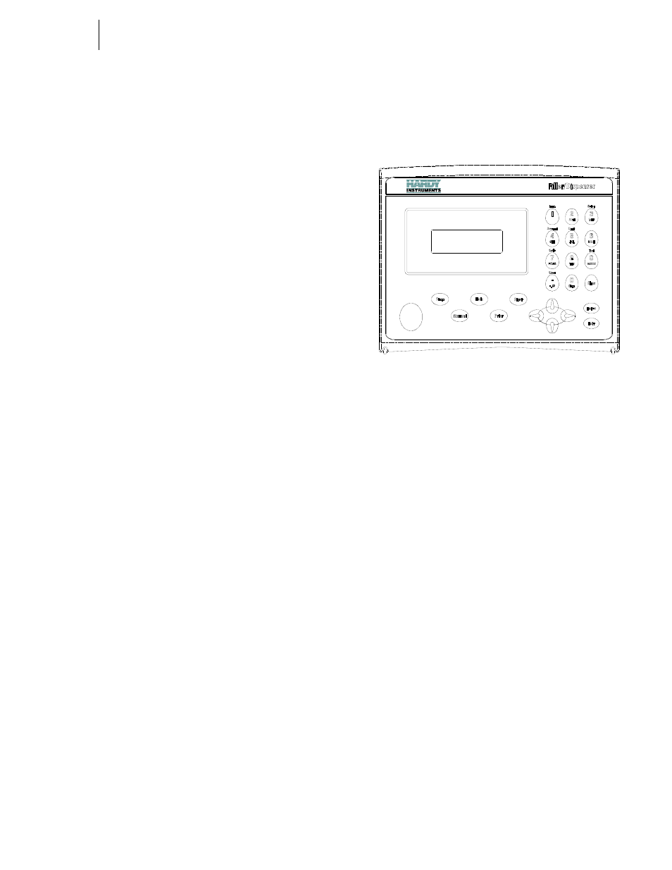 Chapter 4, Dispensing procedures, About dispensing | Getting started help, About help, Operating the dispenser from the front panel, Front panel display button functions, Front panel, Chapter 4: operating procedures/dispenser | Hardy HI 3010 Filler/Dispenser Controller User Manual | Page 44 / 92