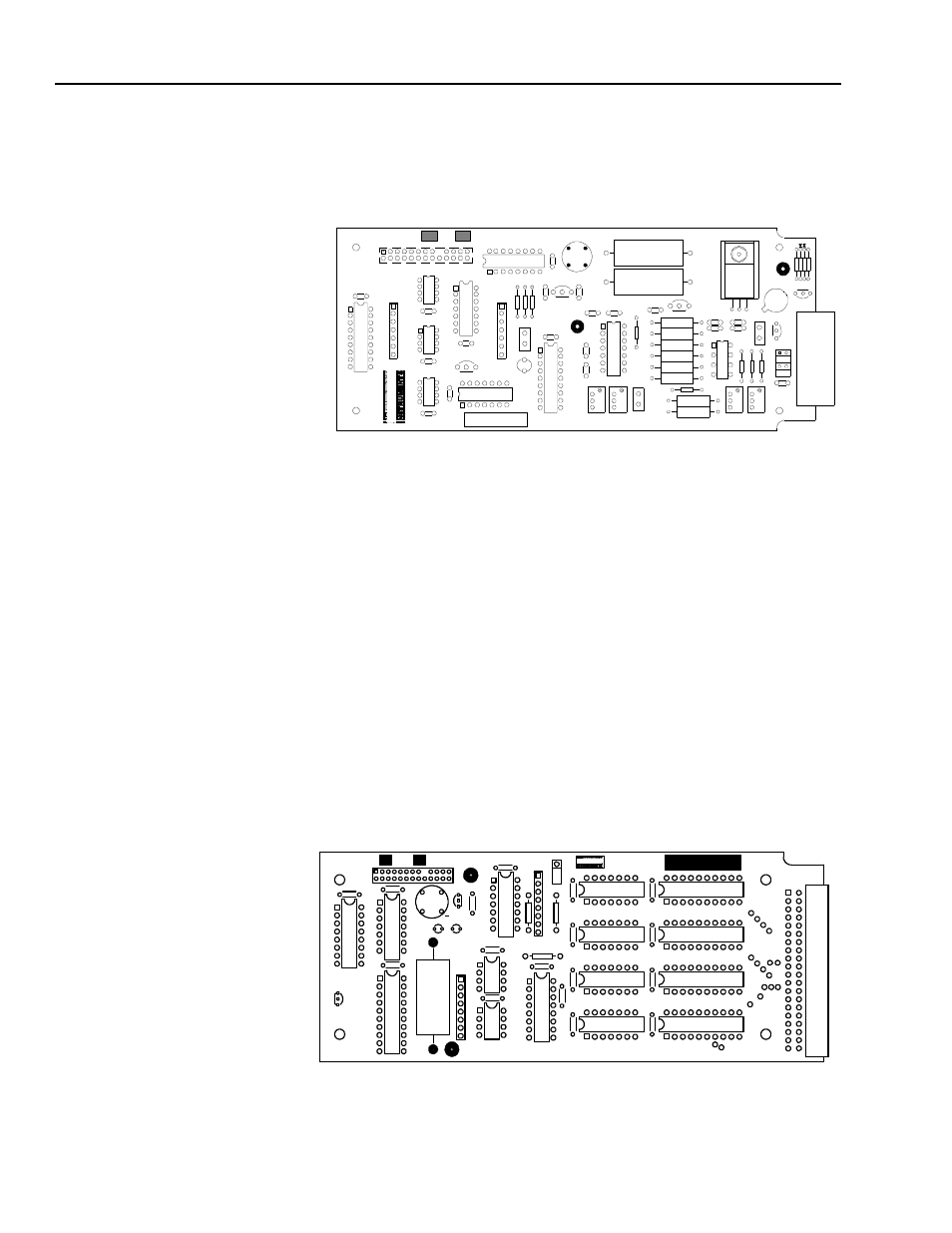 Analog output board -16 parallel bcd board -17, Connector requirements, Fig. 3-12 analog output board | Fig. 3-13 parallel bcd board | Hardy HI 2151/30WC Single-Scale Controller User Manual | Page 46 / 177