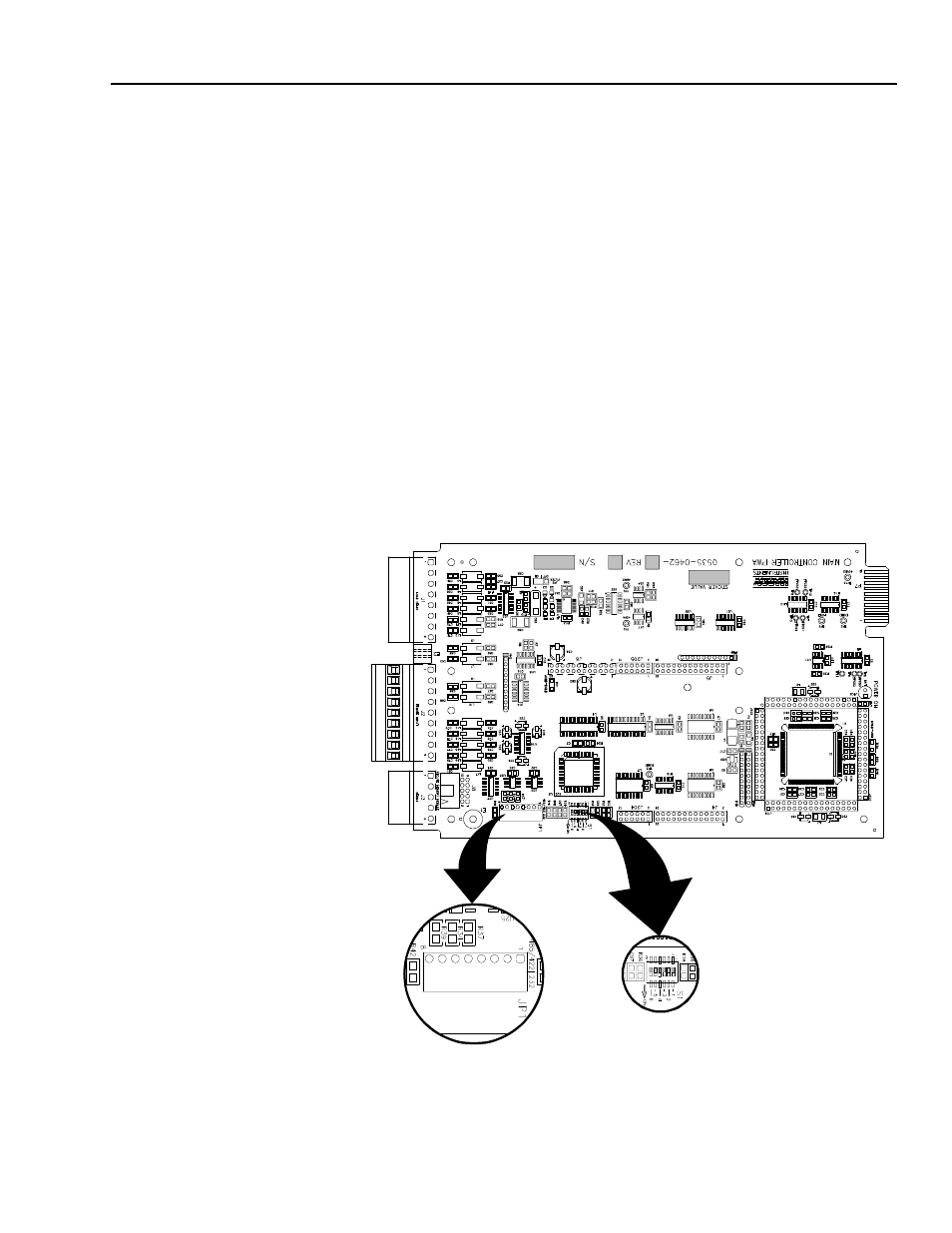 Chapter 4 - system configuration, Main board jumper and dip switch locations -1 | Hardy HI 2151/30WC Single-Scale Controller User Manual | Page 55 / 177