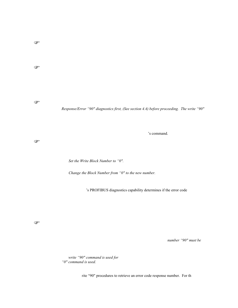 Detailed command set for block reads, Response/error code setup | Hardy HI 2151/30WC Single-Scale Controller User Manual | Page 22 / 66