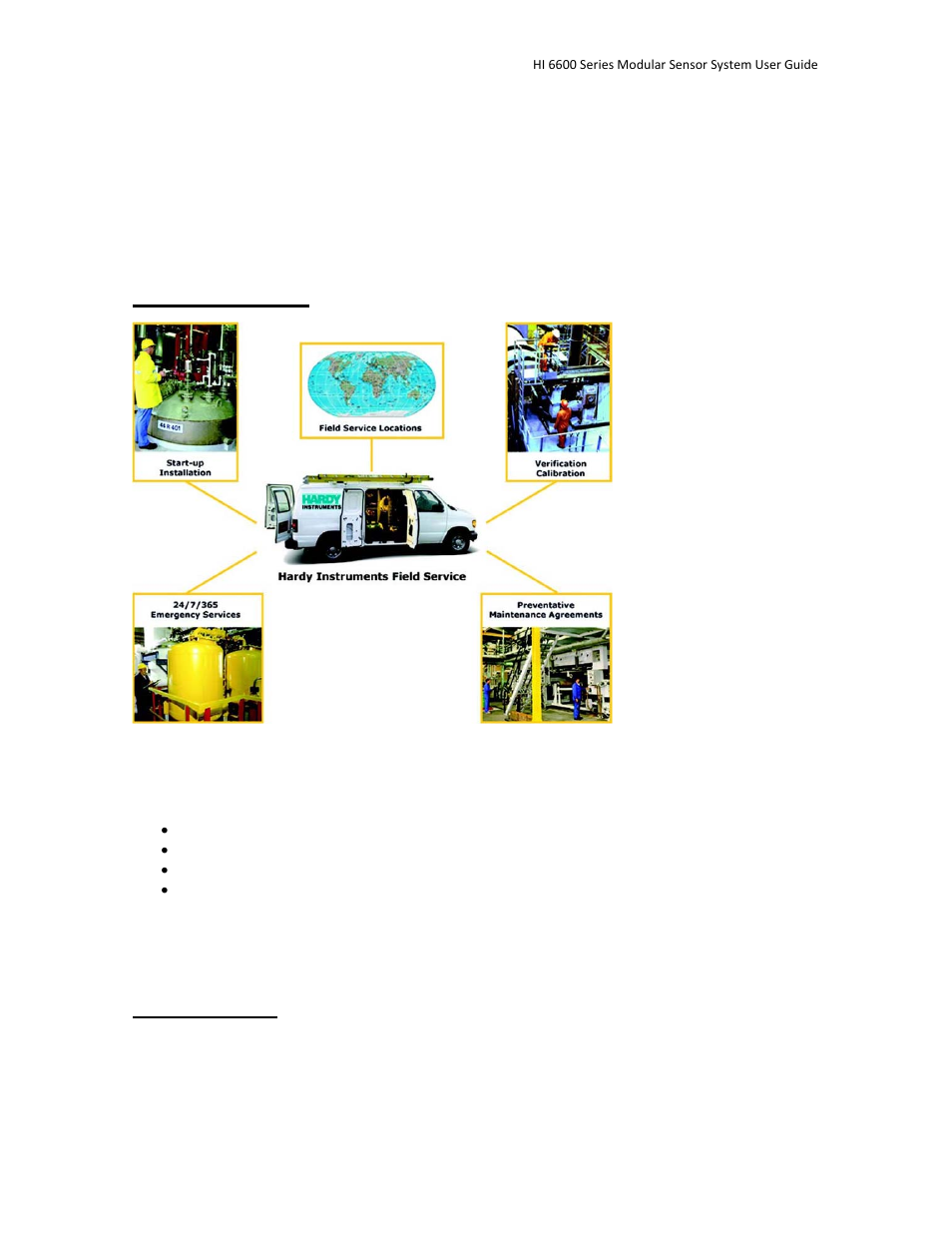 Local field service, Outside the u.s | Hardy HI 6600 Series Modular Sensor System User Manual | Page 2 / 127