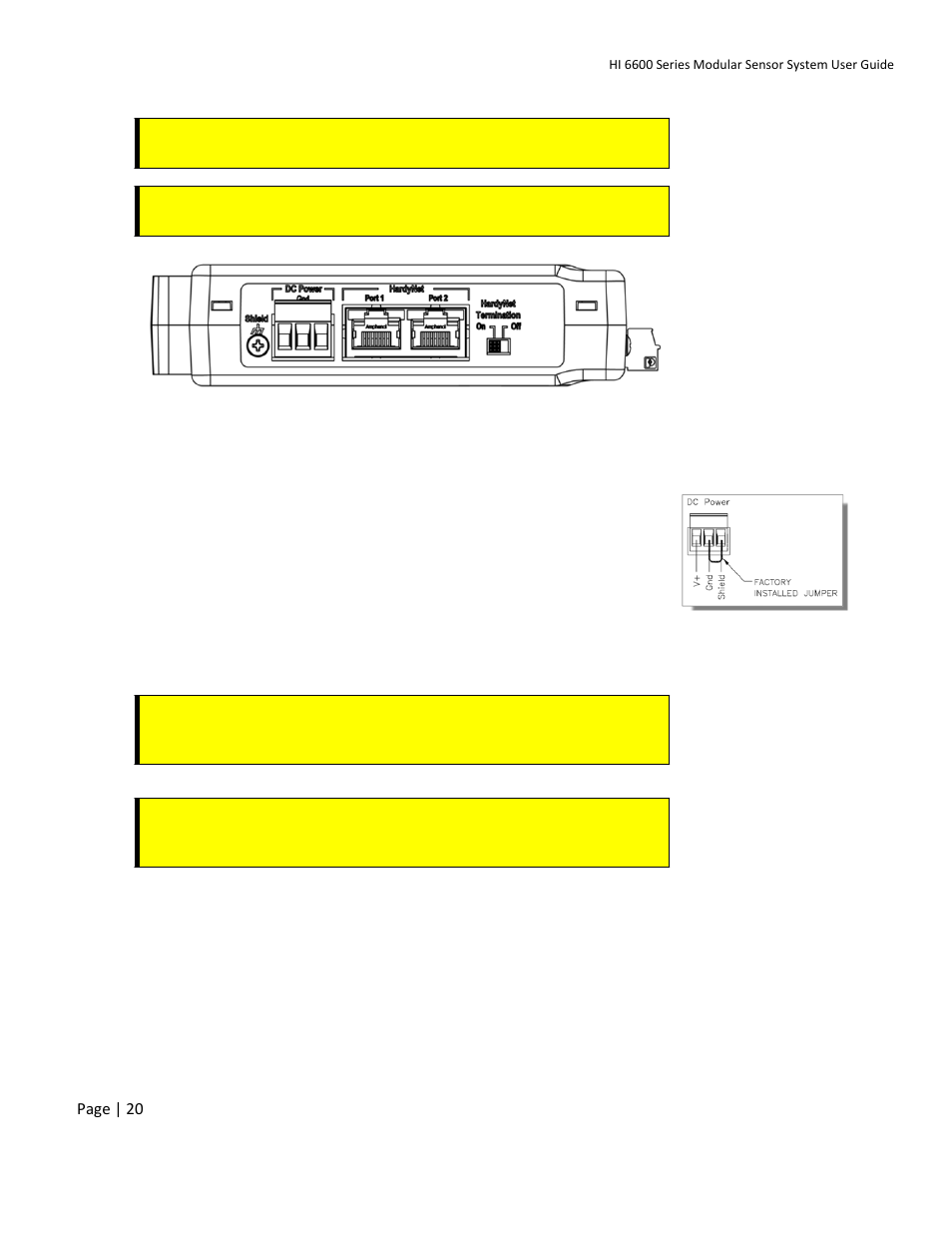 Hardy HI 6600 Series Modular Sensor System User Manual | Page 20 / 127