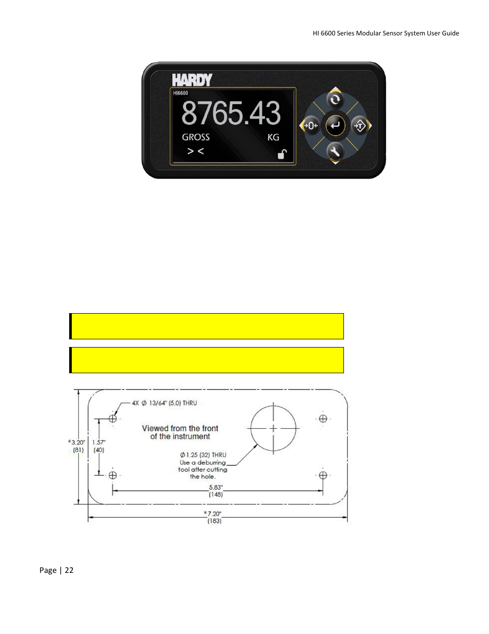 Hardy HI 6600 Series Modular Sensor System User Manual | Page 22 / 127