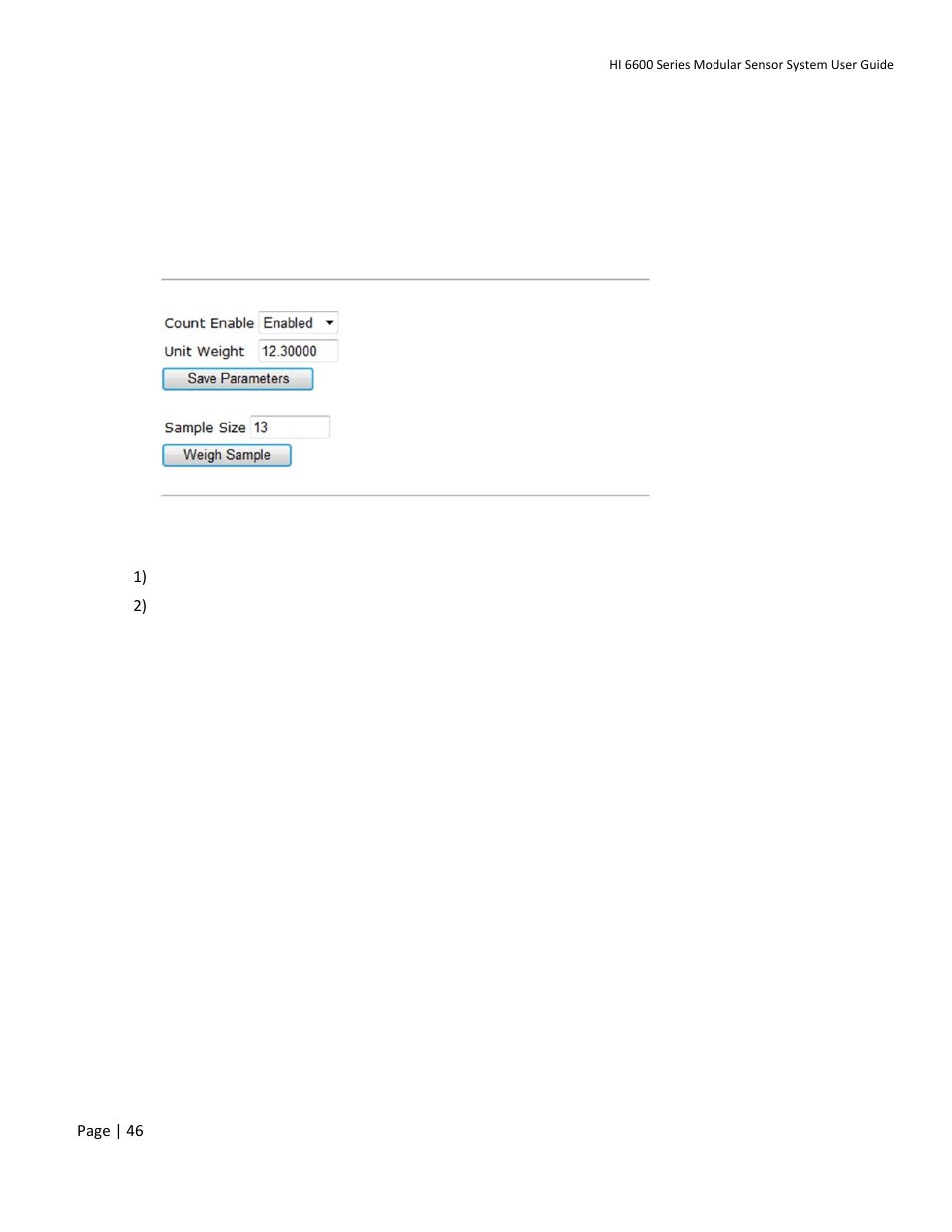Count operations | Hardy HI 6600 Series Modular Sensor System User Manual | Page 46 / 127