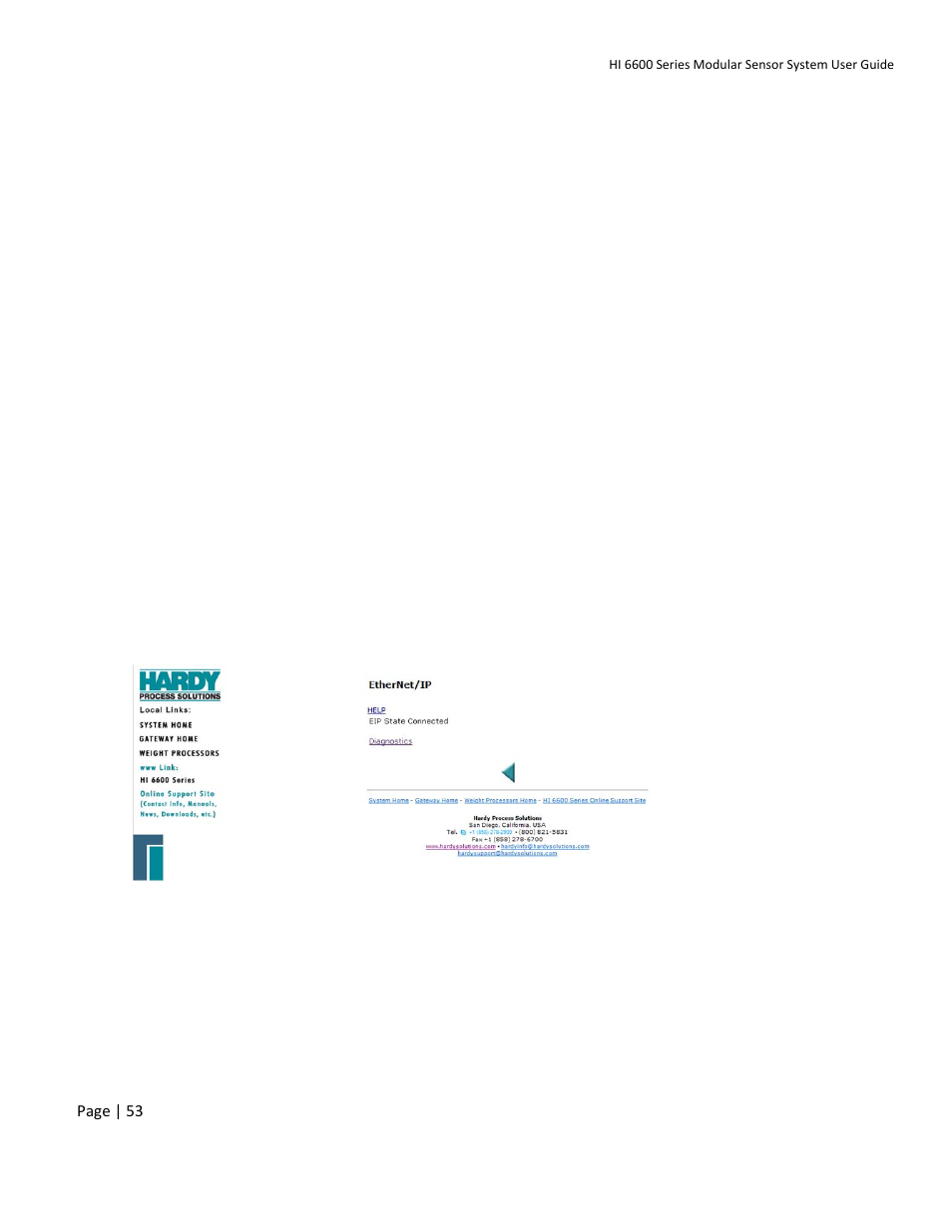 Ethernet/ip commands and parameters | Hardy HI 6600 Series Modular Sensor System User Manual | Page 53 / 127