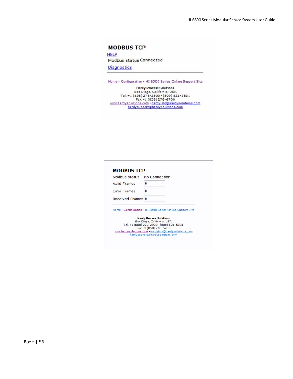 Hardy HI 6600 Series Modular Sensor System User Manual | Page 56 / 127