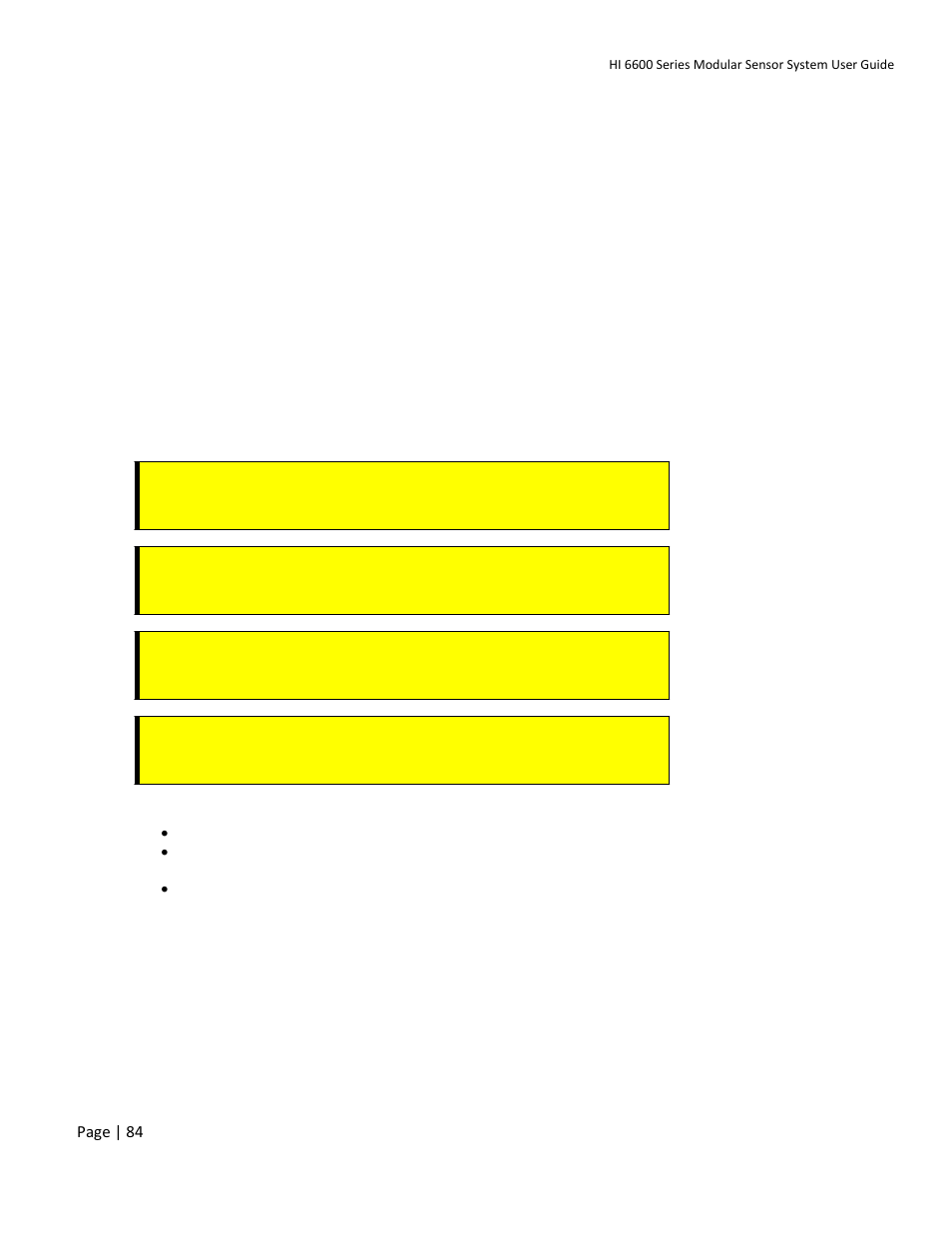 Chapter 8 troubleshooting | Hardy HI 6600 Series Modular Sensor System User Manual | Page 84 / 127