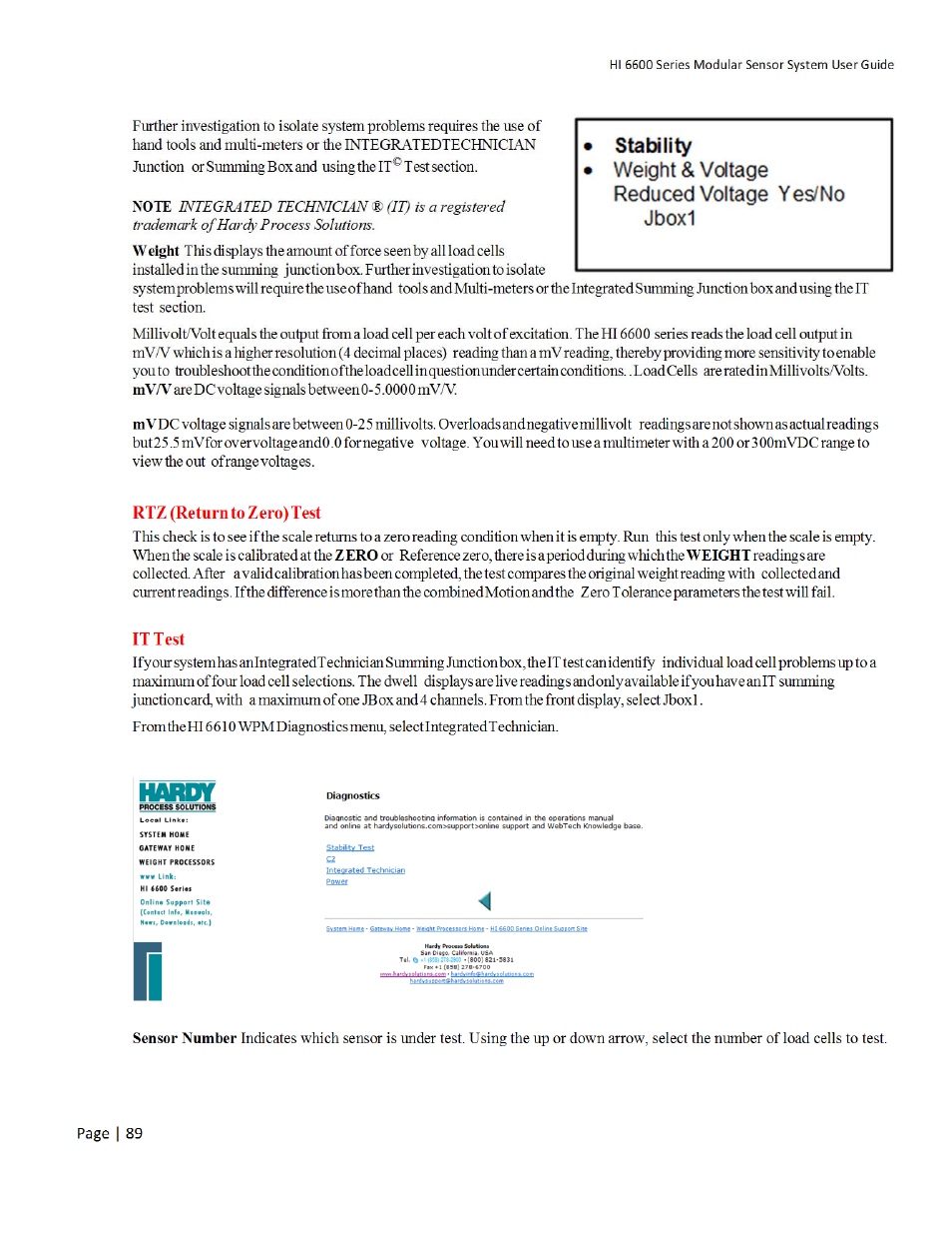 Hardy HI 6600 Series Modular Sensor System User Manual | Page 89 / 127