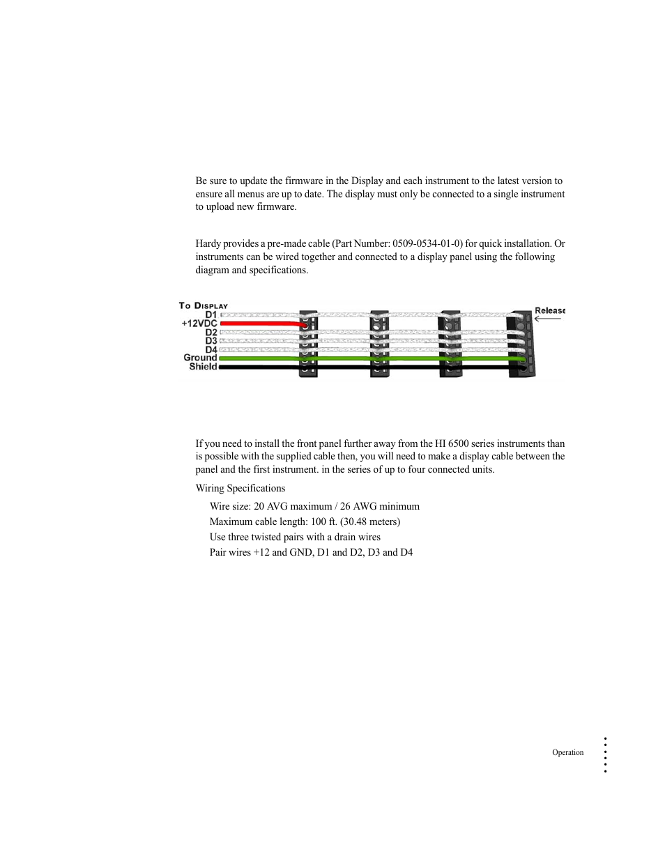 Split screen mode, Making longer display interface cables | Hardy HI 6500 Series User Manual | Page 135 / 184