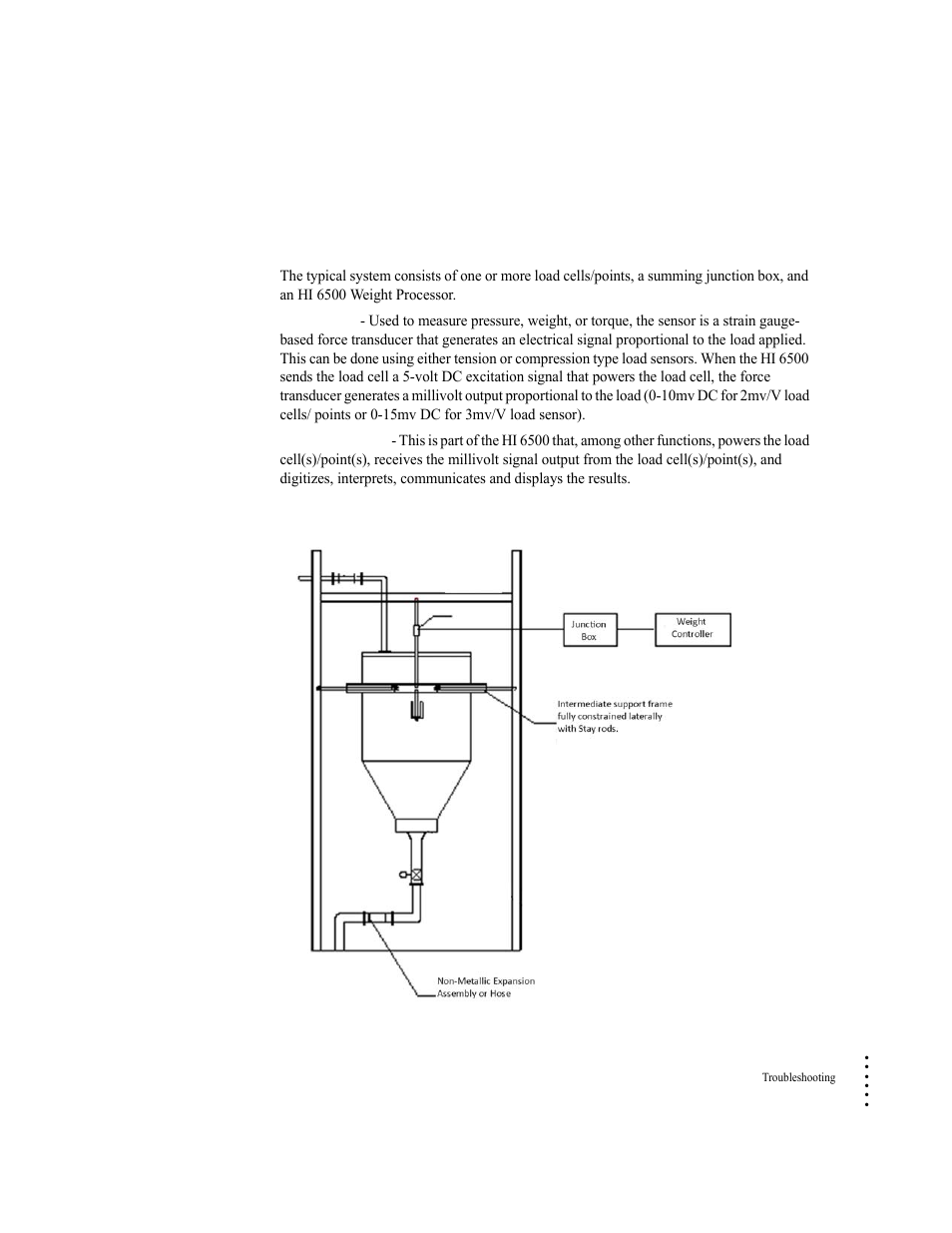 System and load cell tests, Overview of typical load cell system | Hardy HI 6500 Series User Manual | Page 173 / 184