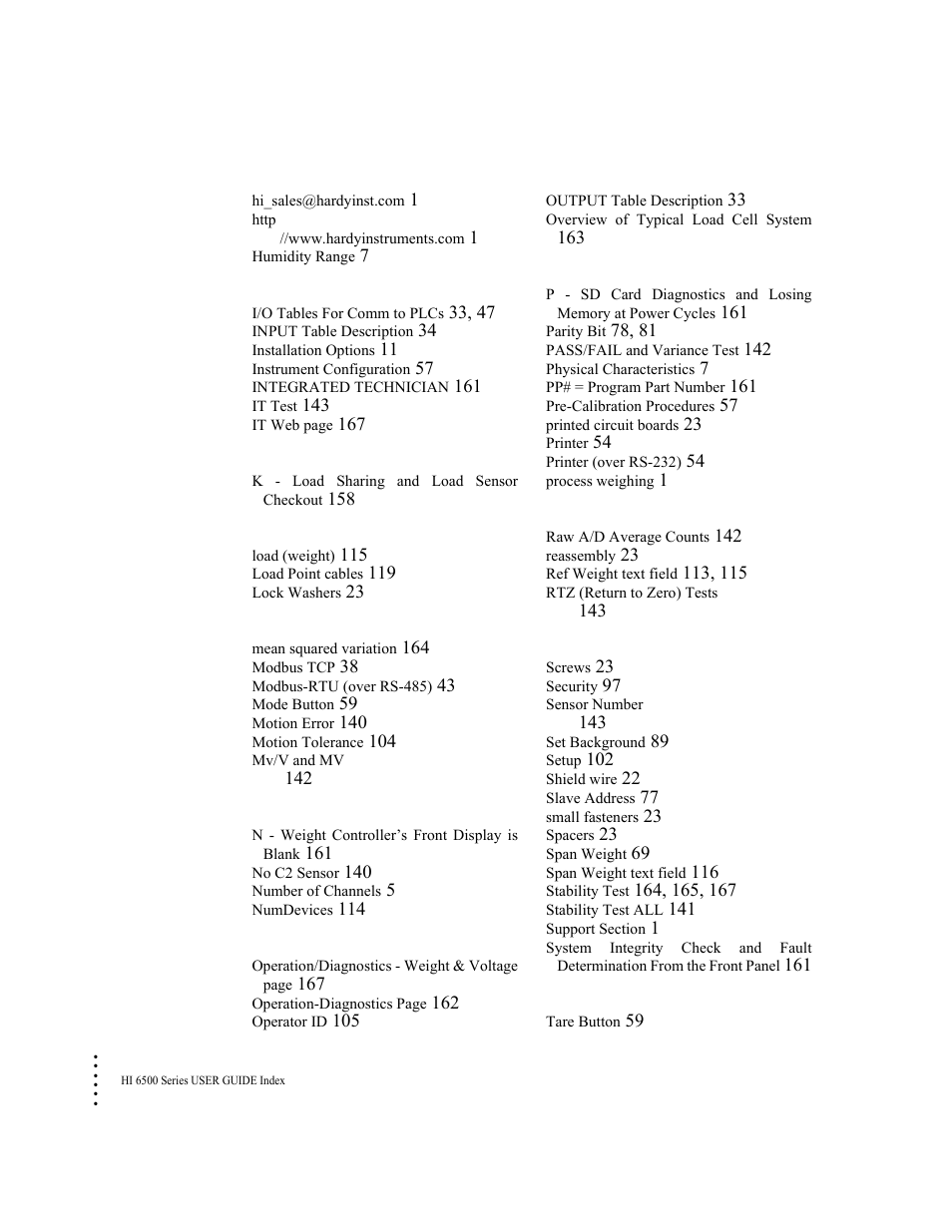 Hardy HI 6500 Series User Manual | Page 180 / 184