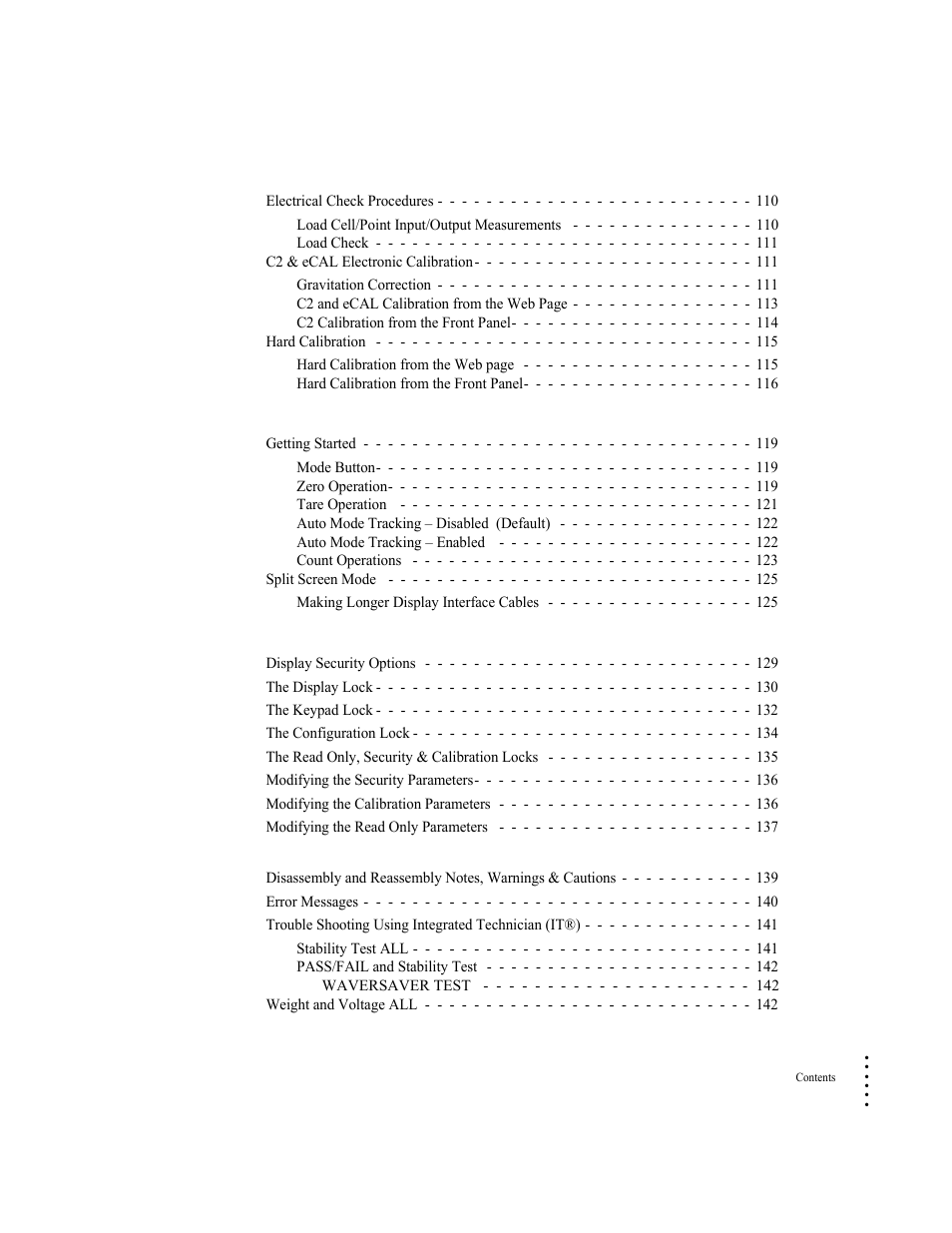Chapter 7, Operation 119, Chapter 8 | Security 129, Chapter 9 troubleshooting 139 | Hardy HI 6500 Series User Manual | Page 7 / 184