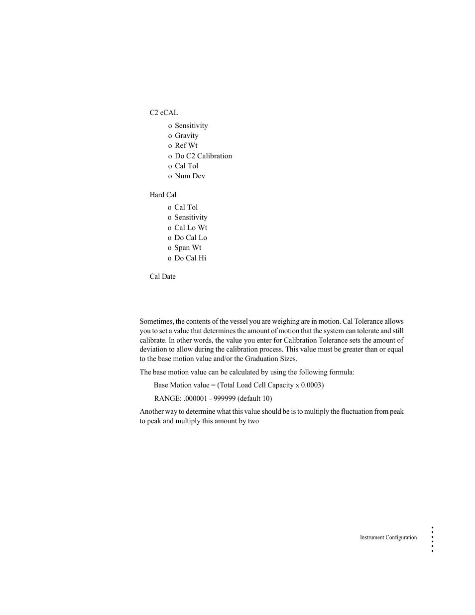 Calibration menu, C2 (ecal) commands and parameters | Hardy HI 6500 Series User Manual | Page 73 / 184
