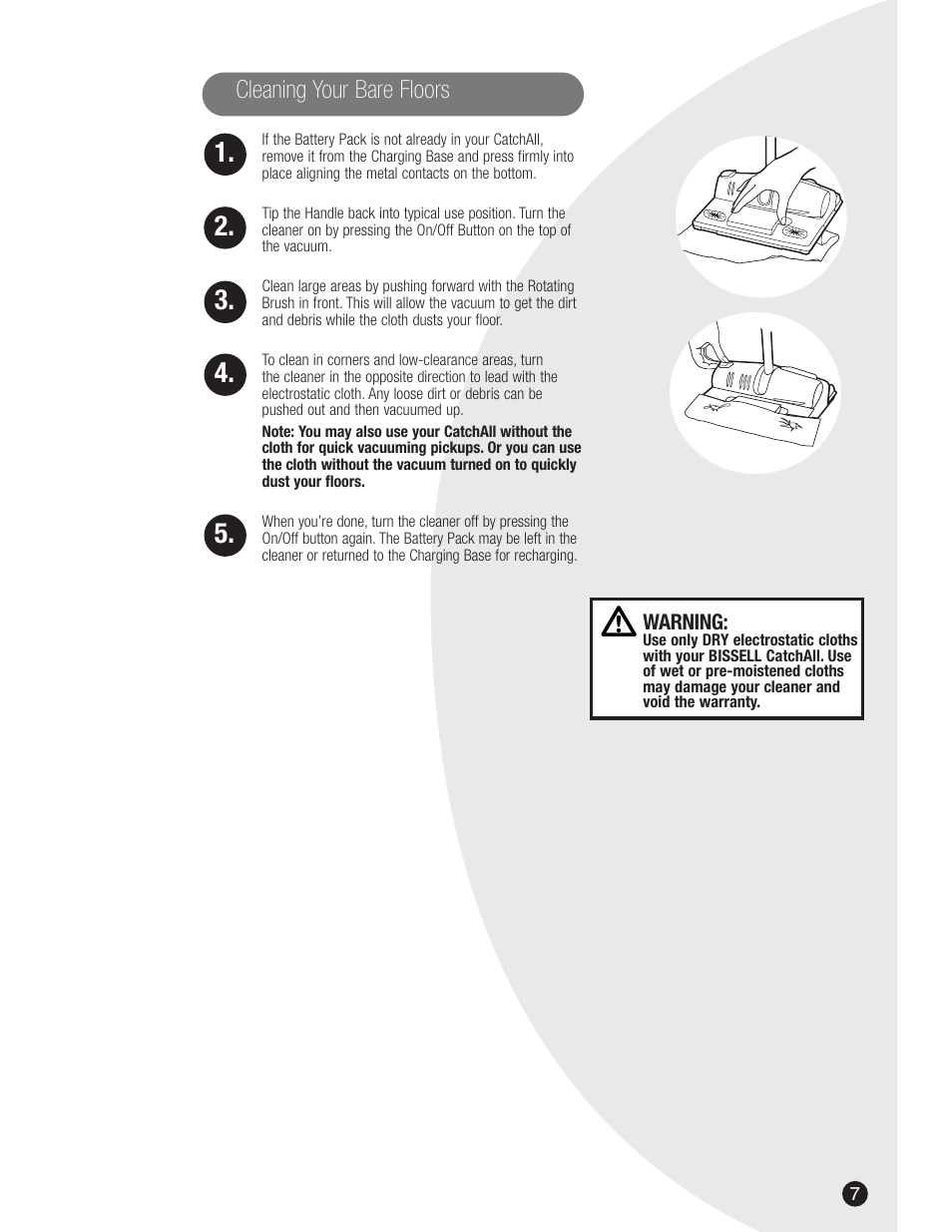 Bissell 3107 User Manual | Page 7 / 12