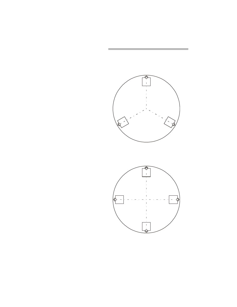 Typical mounting arrangements, Round vessel - 3 load point assemblies, Round vessel - 4 load point assemblies | Hardy Advantage HI LPRC03 Load Point User Manual | Page 9 / 24