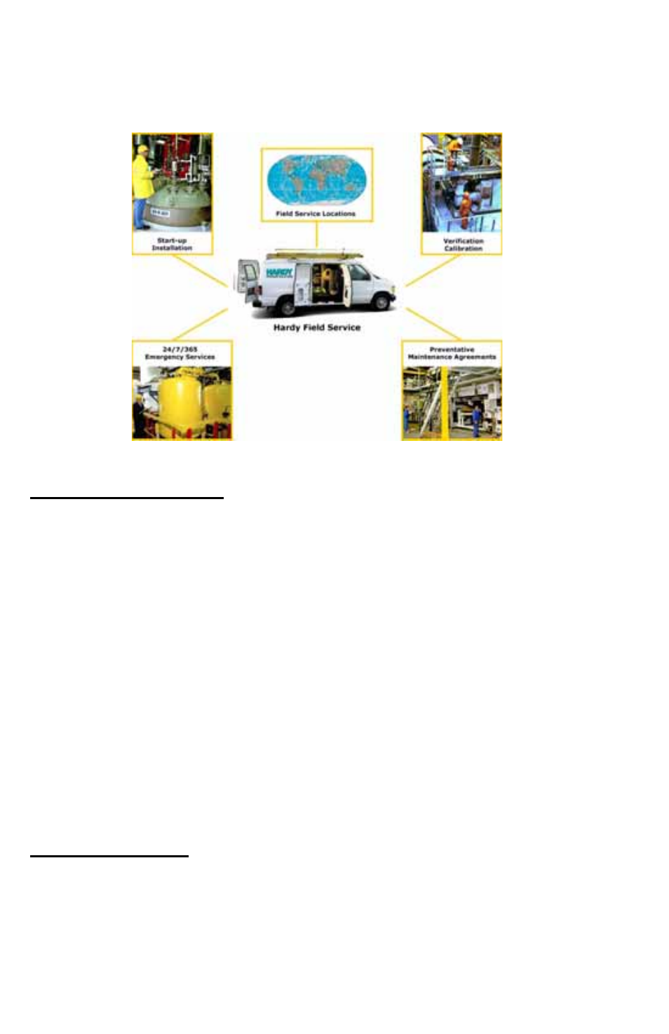 Local field service, Outside the u.s | Hardy Advantage Weigh Modules LPB User Manual | Page 2 / 33