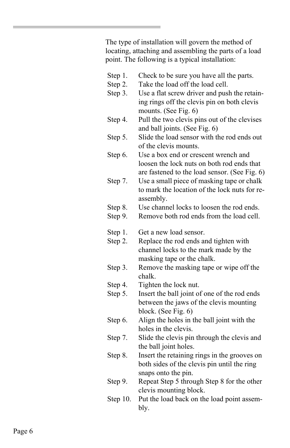 Removing the load sensor, Installing a new load sensor | Hardy HI HLPT Tension Load Points User Manual | Page 12 / 20
