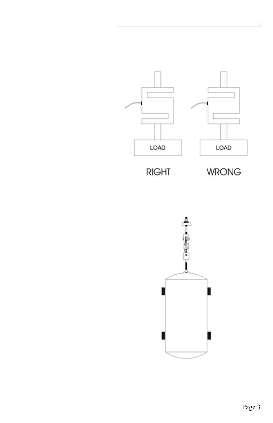 Typical mounting arrangements, Load sensor orientation, Round vessel with 1 load point | Hardy HI HLPT Tension Load Points User Manual | Page 9 / 20