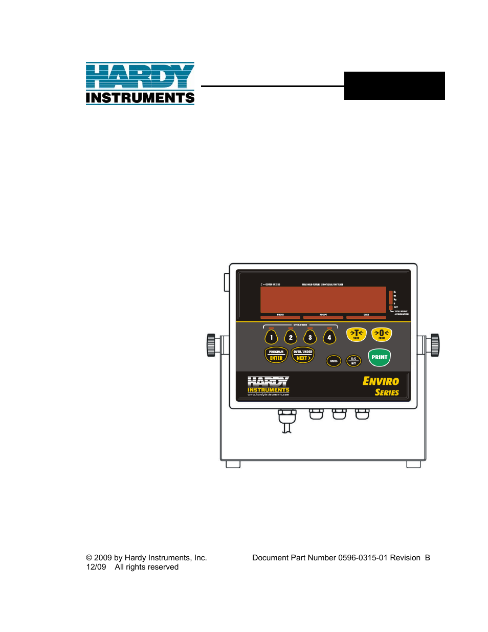 Hardy Enviro Bench Scales User Manual | 39 pages
