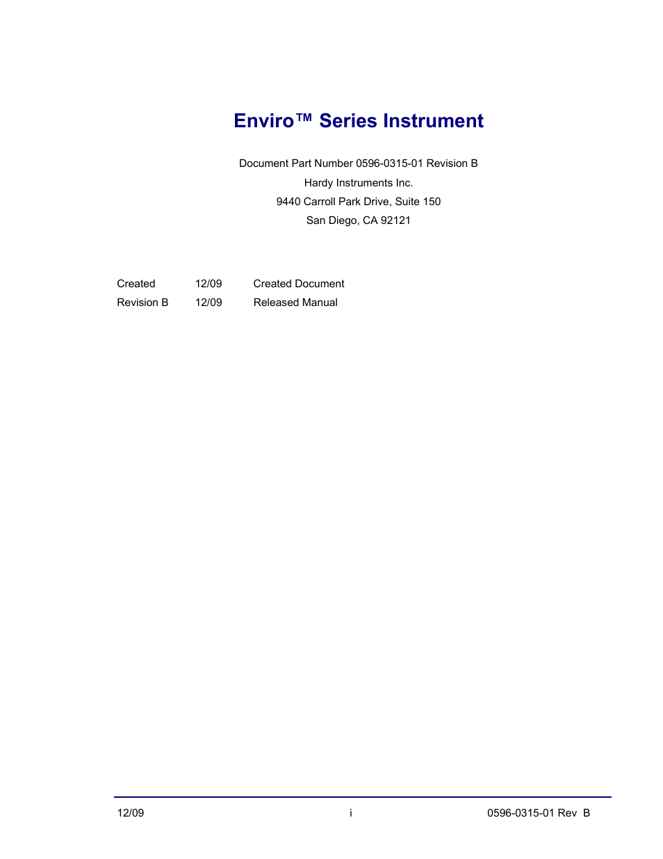 Enviro™ series instrument | Hardy Enviro Bench Scales User Manual | Page 3 / 39