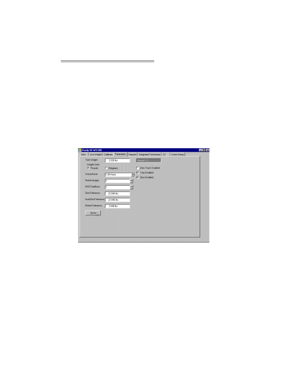 Fig. 5-5 parameters settings -6 | Hardy WS100 Configuration Software User Manual | Page 33 / 42