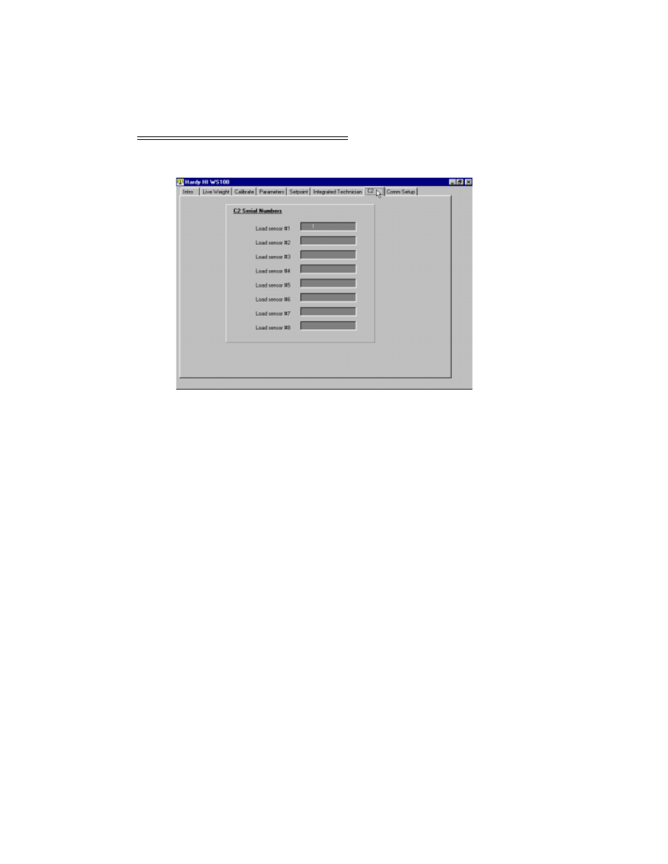 Remote screen, Remote screen -10, Fig. 5-7 c2 serial number screen -10 | Hardy WS100 Configuration Software User Manual | Page 37 / 42