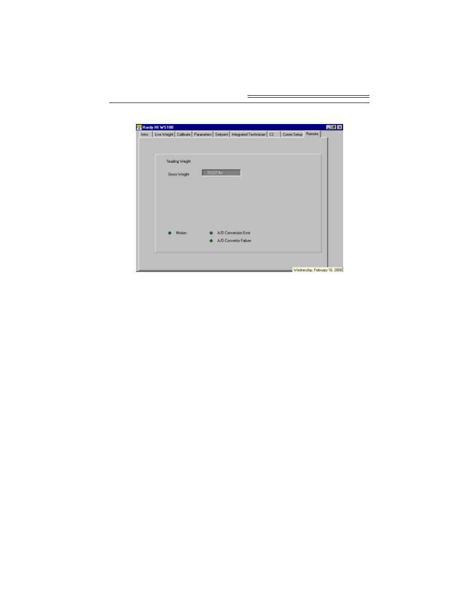 Fig. 5-8 remote display -11 | Hardy WS100 Configuration Software User Manual | Page 38 / 42