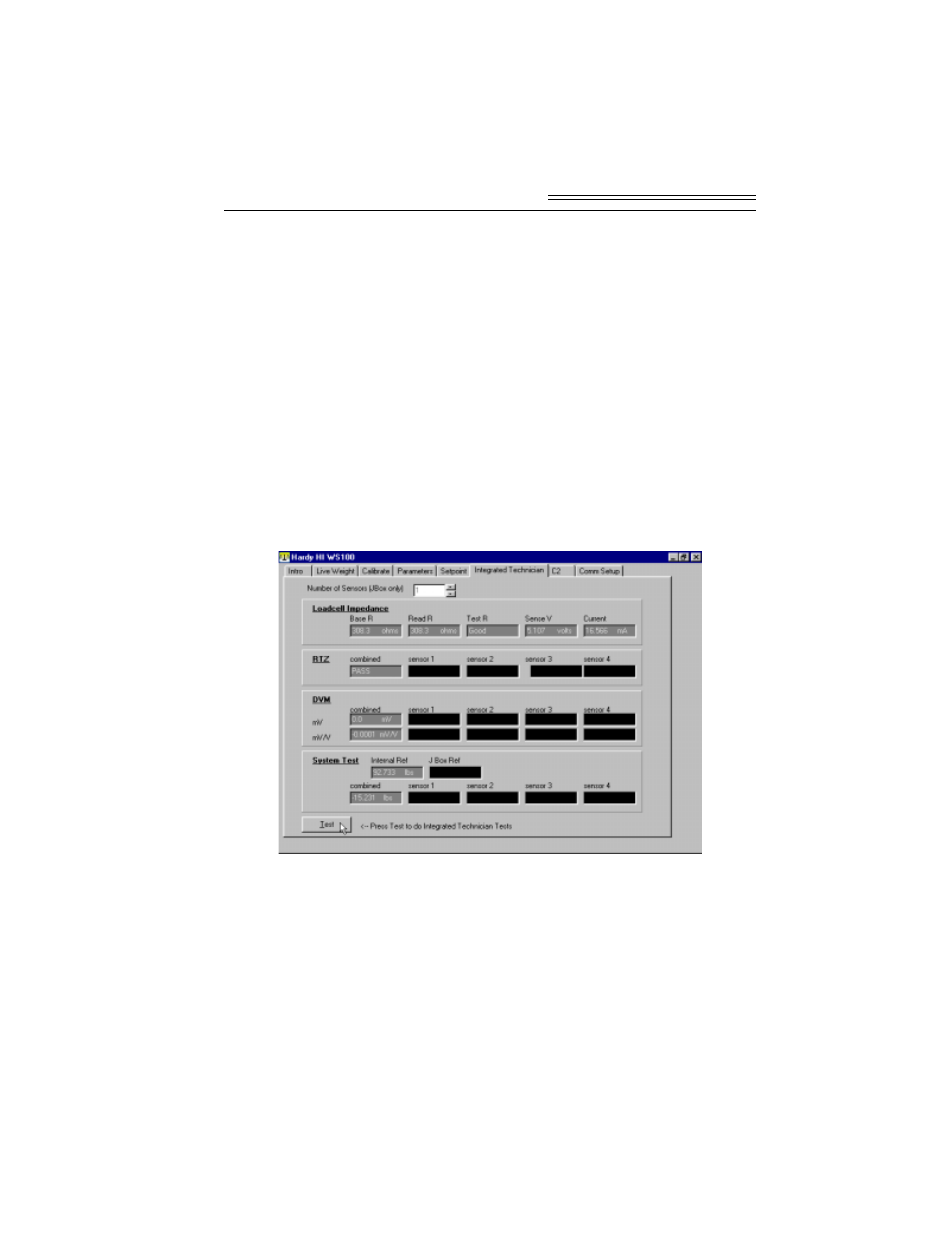 Chapter 6 - troubleshooting, A brief description of chapter 6, It troubleshooting | Chapter 6 - troubleshooting -1, Fig. 6-1 integrated technician test -1 | Hardy WS100 Configuration Software User Manual | Page 40 / 42