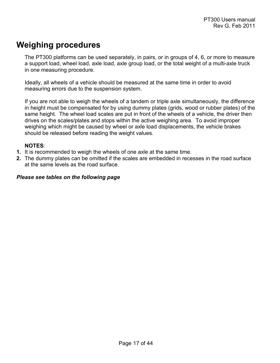 Weighing procedures | Holtgreven Truck Scale Resources User Manual | Page 17 / 44