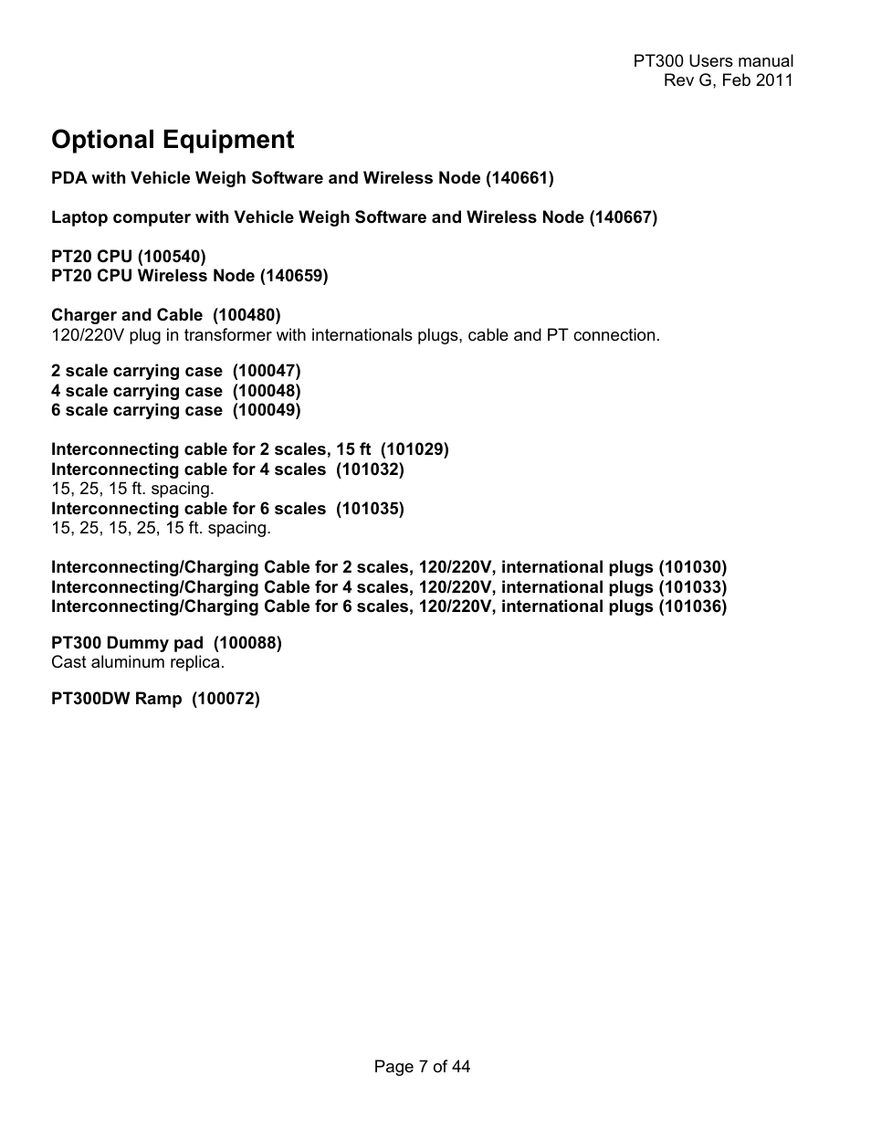 Optional equipment | Holtgreven Truck Scale Resources User Manual | Page 7 / 44