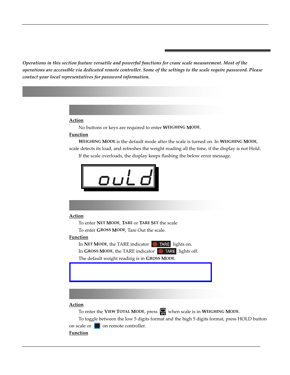 Advanced operation | Holtgreven USED OCS-B 40,000 lb (x 20) User Manual | Page 12 / 27