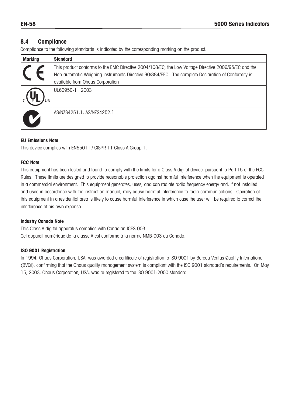 Holtgreven Ohaus Defender Series Bench Scales User Manual | Page 60 / 64