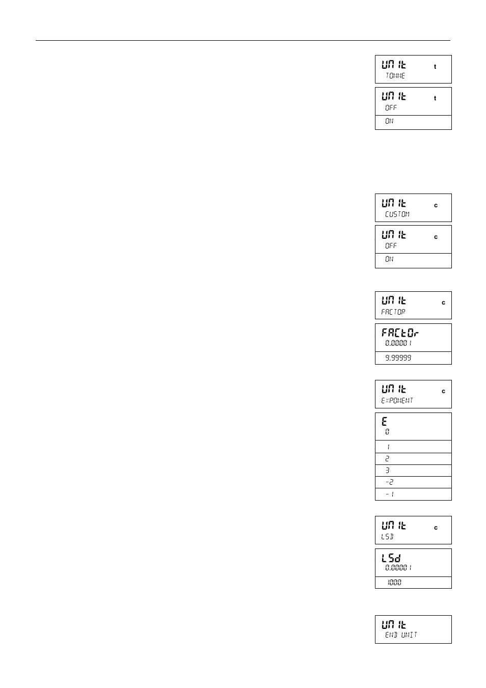 Unit, Factor | Holtgreven Ohaus Defender Series Bench Scales User Manual | Page 31 / 72