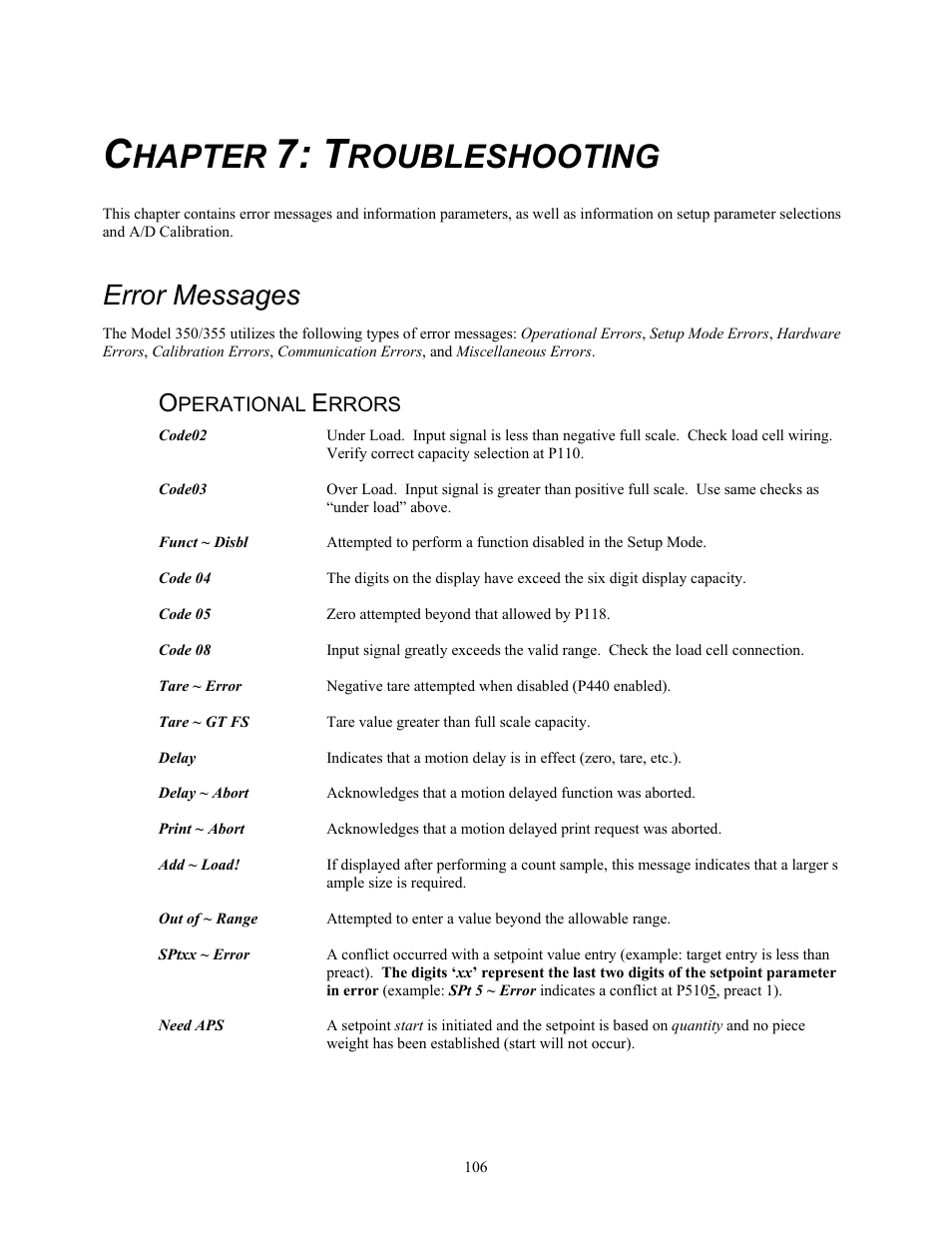 Hapter, Roubleshooting, Error messages | Holtgreven GSE-355 I.S. User Manual | Page 115 / 122