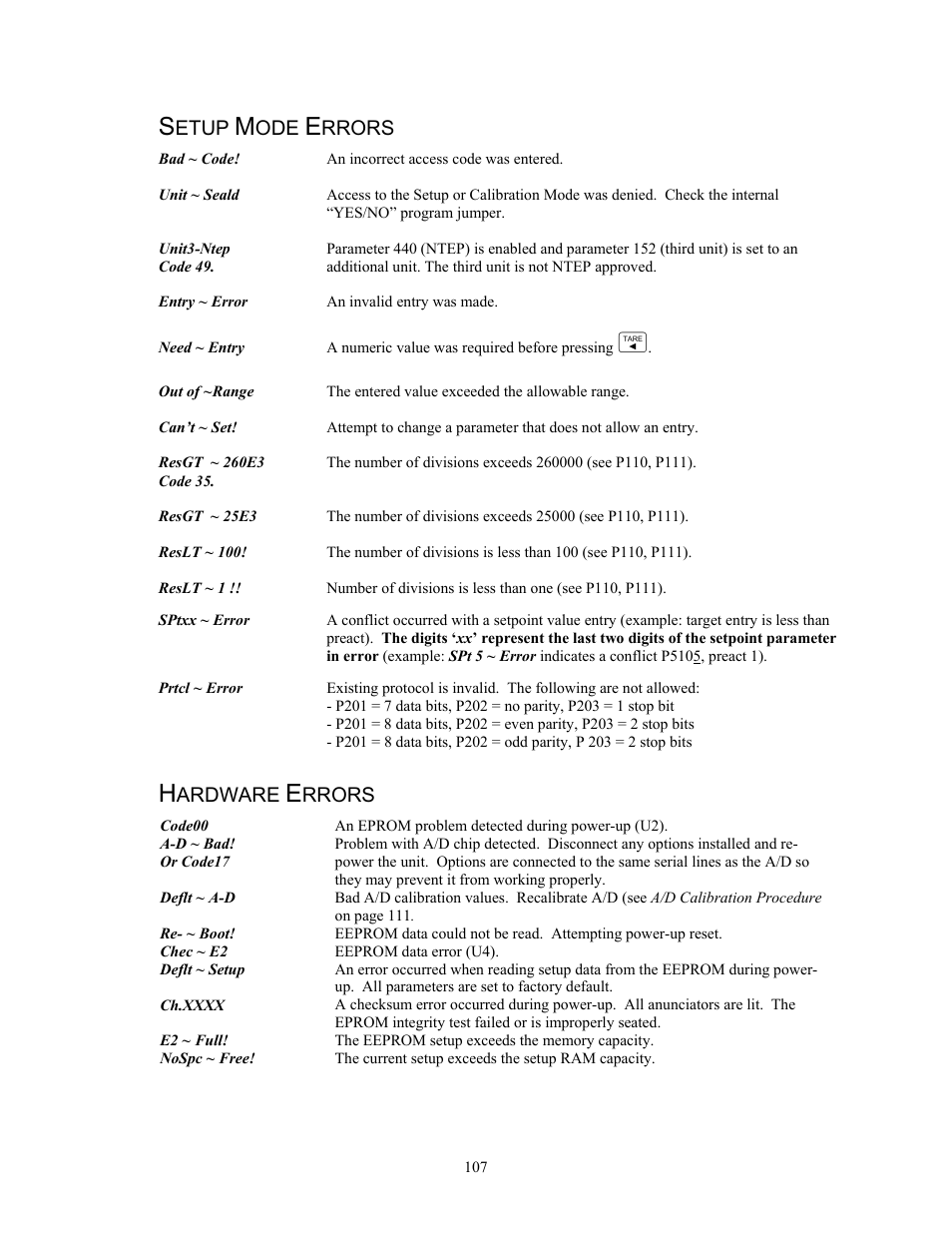 Etup, Rrors, Ardware | Holtgreven GSE-355 I.S. User Manual | Page 116 / 122