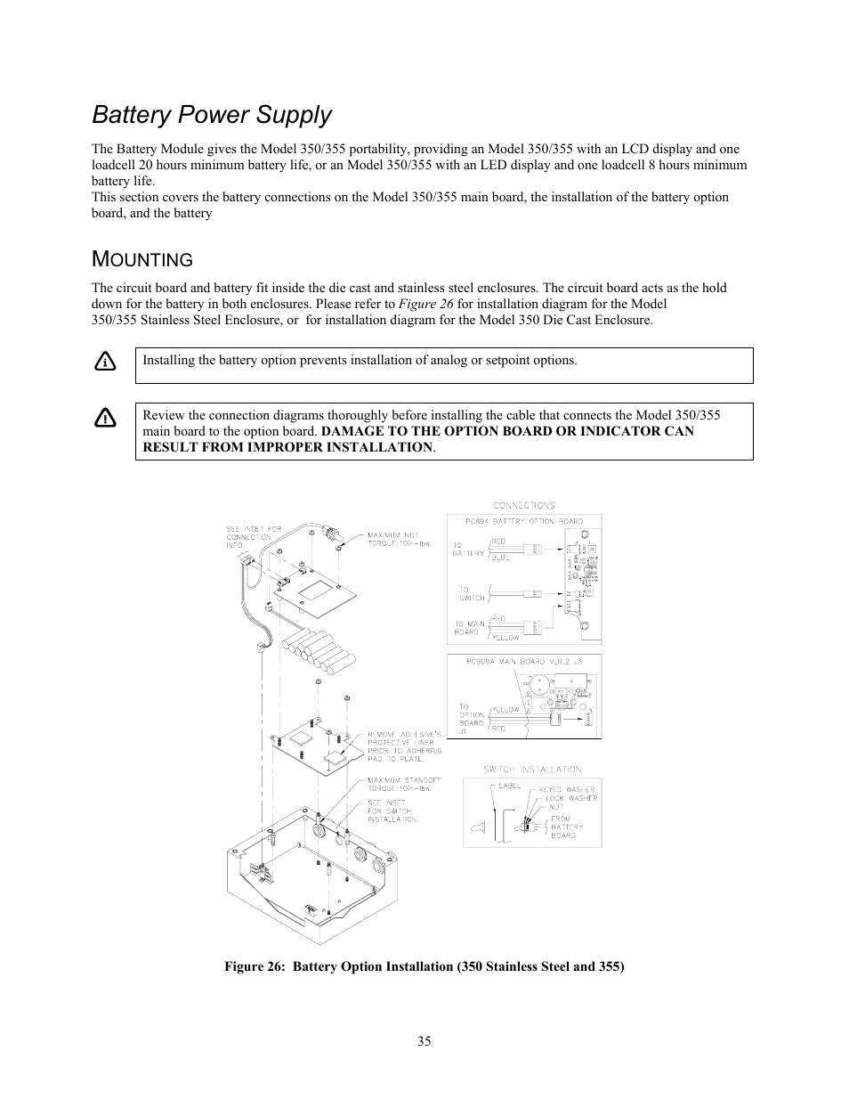 Battery power supply | Holtgreven GSE-355 I.S. User Manual | Page 44 / 122