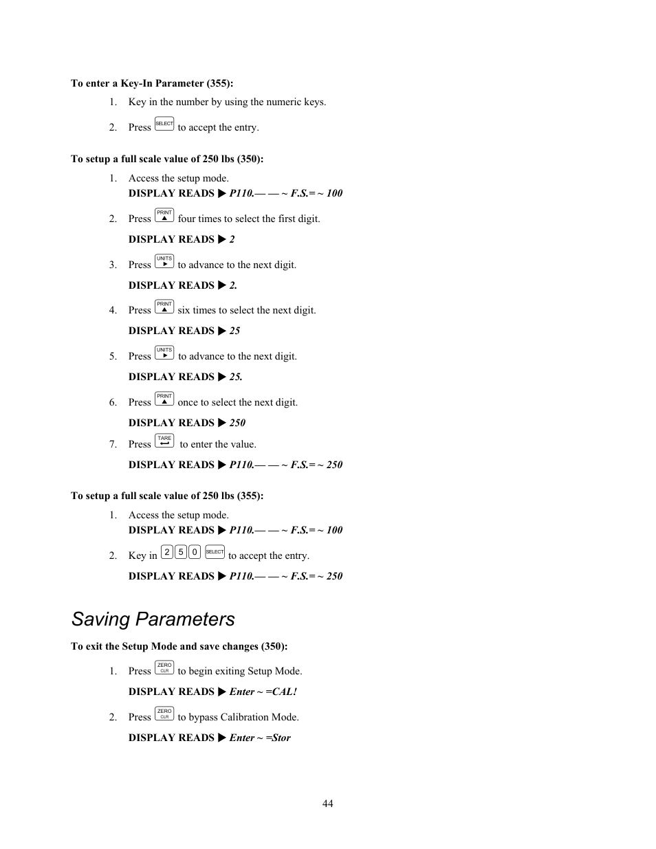 Saving parameters | Holtgreven GSE-355 I.S. User Manual | Page 53 / 122