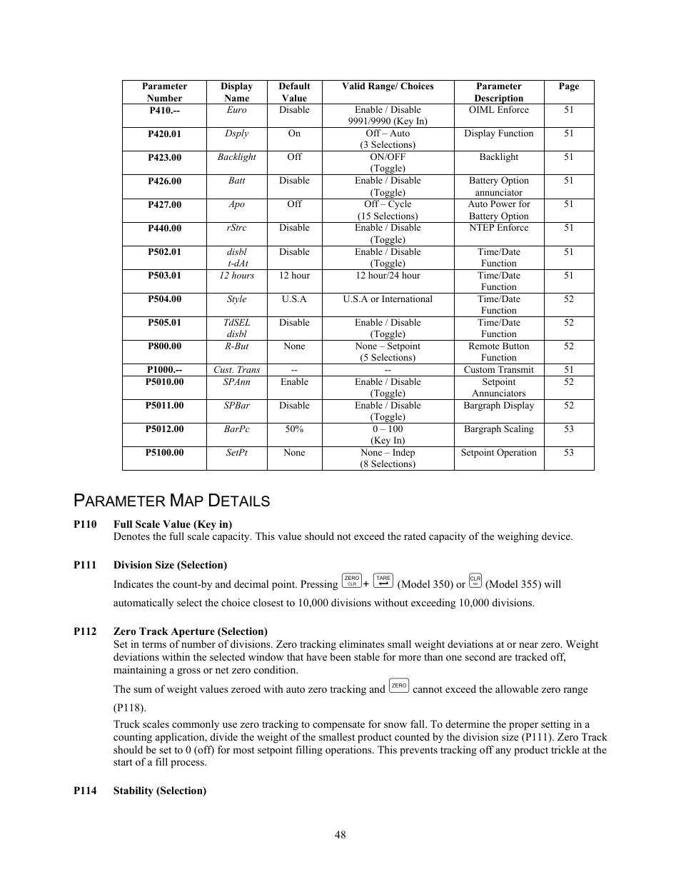 Arameter, Etails | Holtgreven GSE-355 I.S. User Manual | Page 57 / 122