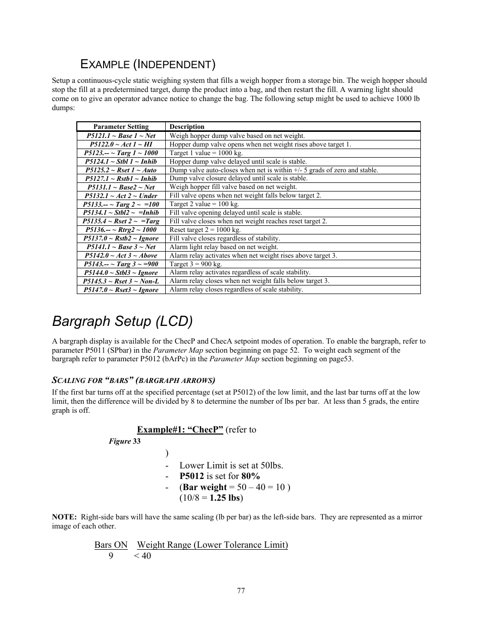 Bargraph setup (lcd), Xample, Ndependent | Holtgreven GSE-355 I.S. User Manual | Page 86 / 122