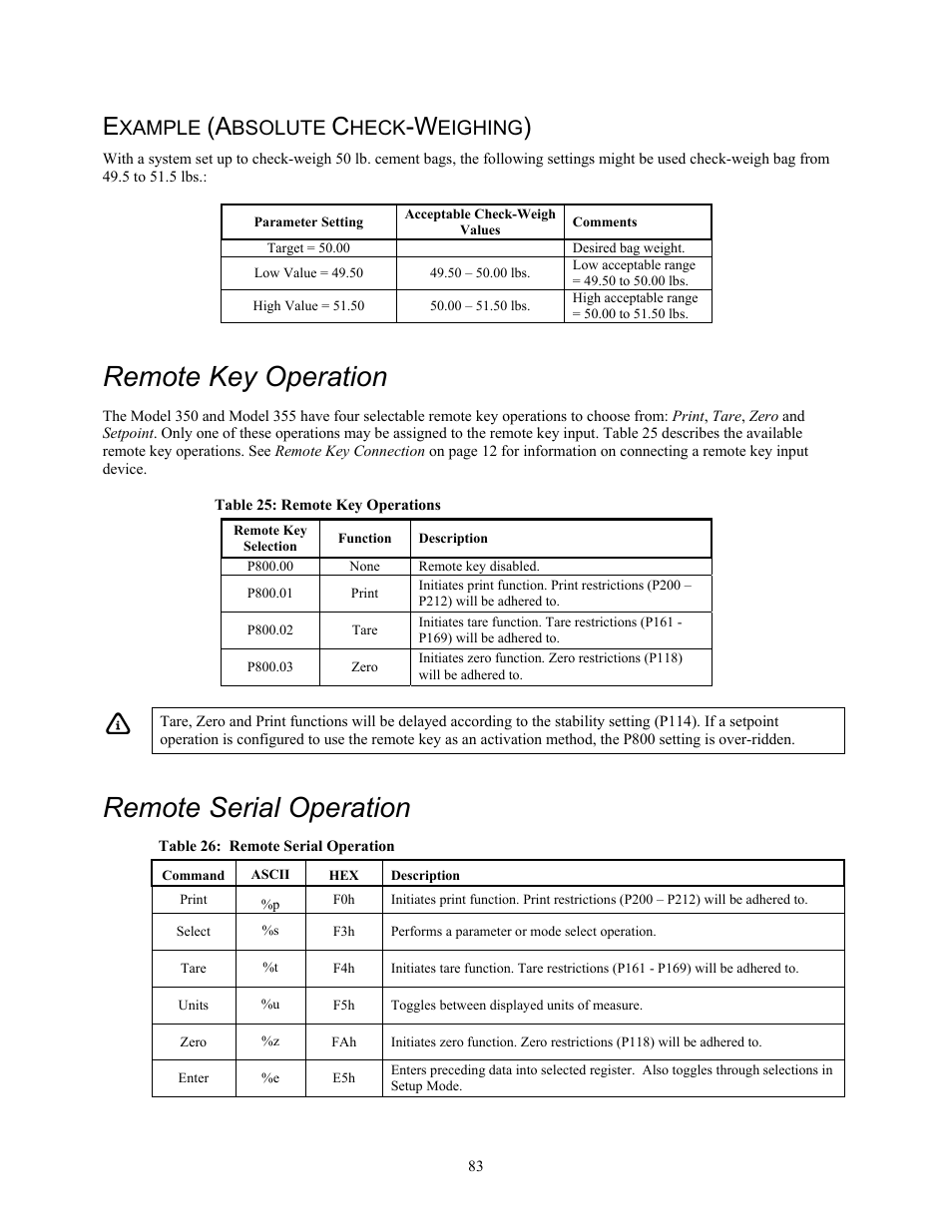 Remote key operation, Remote serial operation, Xample | Bsolute, Heck, Eighing | Holtgreven GSE-355 I.S. User Manual | Page 92 / 122