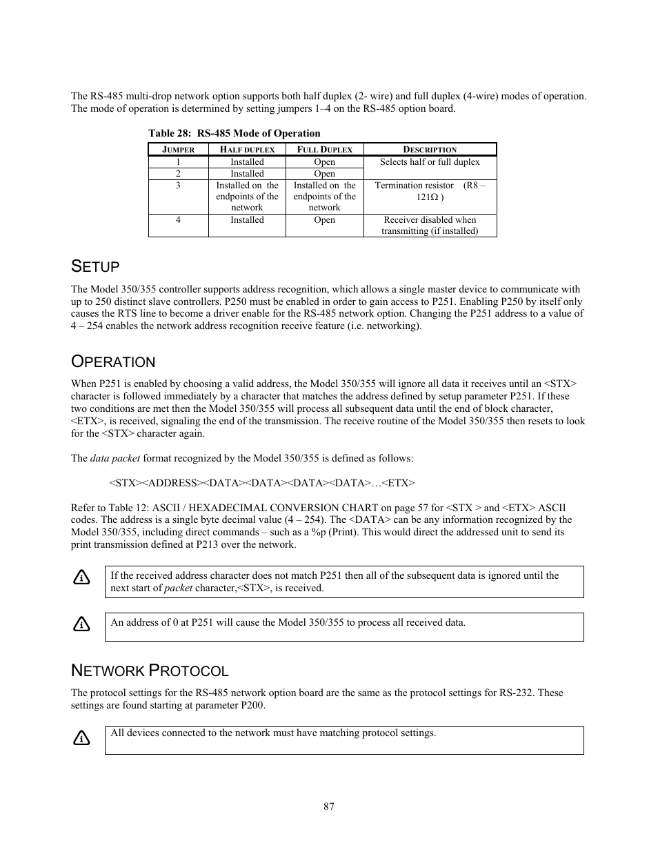 Etup, Peration, Etwork | Rotocol | Holtgreven GSE-355 I.S. User Manual | Page 96 / 122