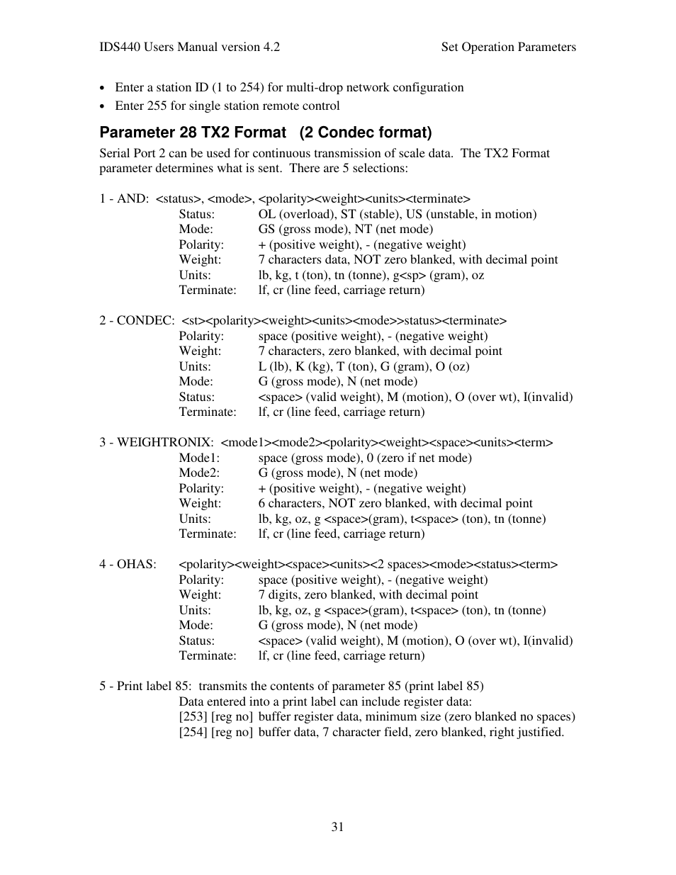 Industrial Data Systems IDS 440 User Manual | Page 35 / 65